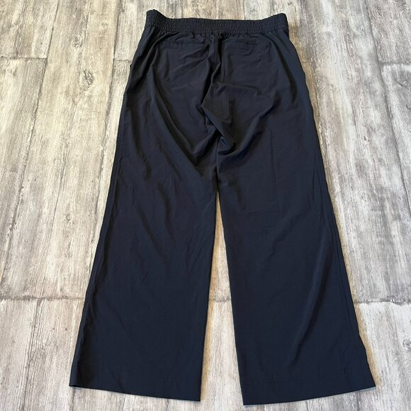 Athleta Chelsea Wide Leg Black Pants, Size 12, Featherweight Stretch - Picture 6 of 12